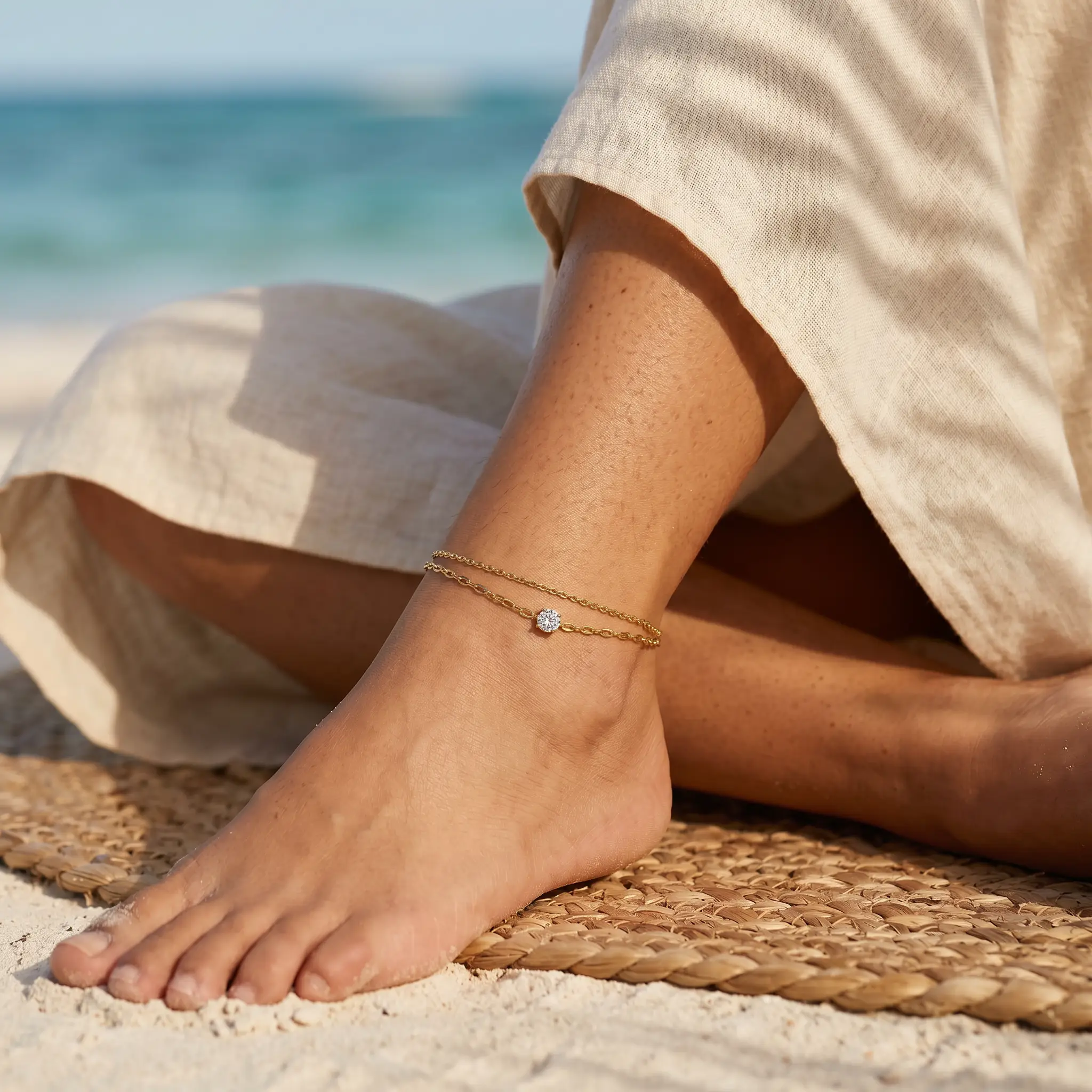 Amalfi Layered Anklet - Image 8