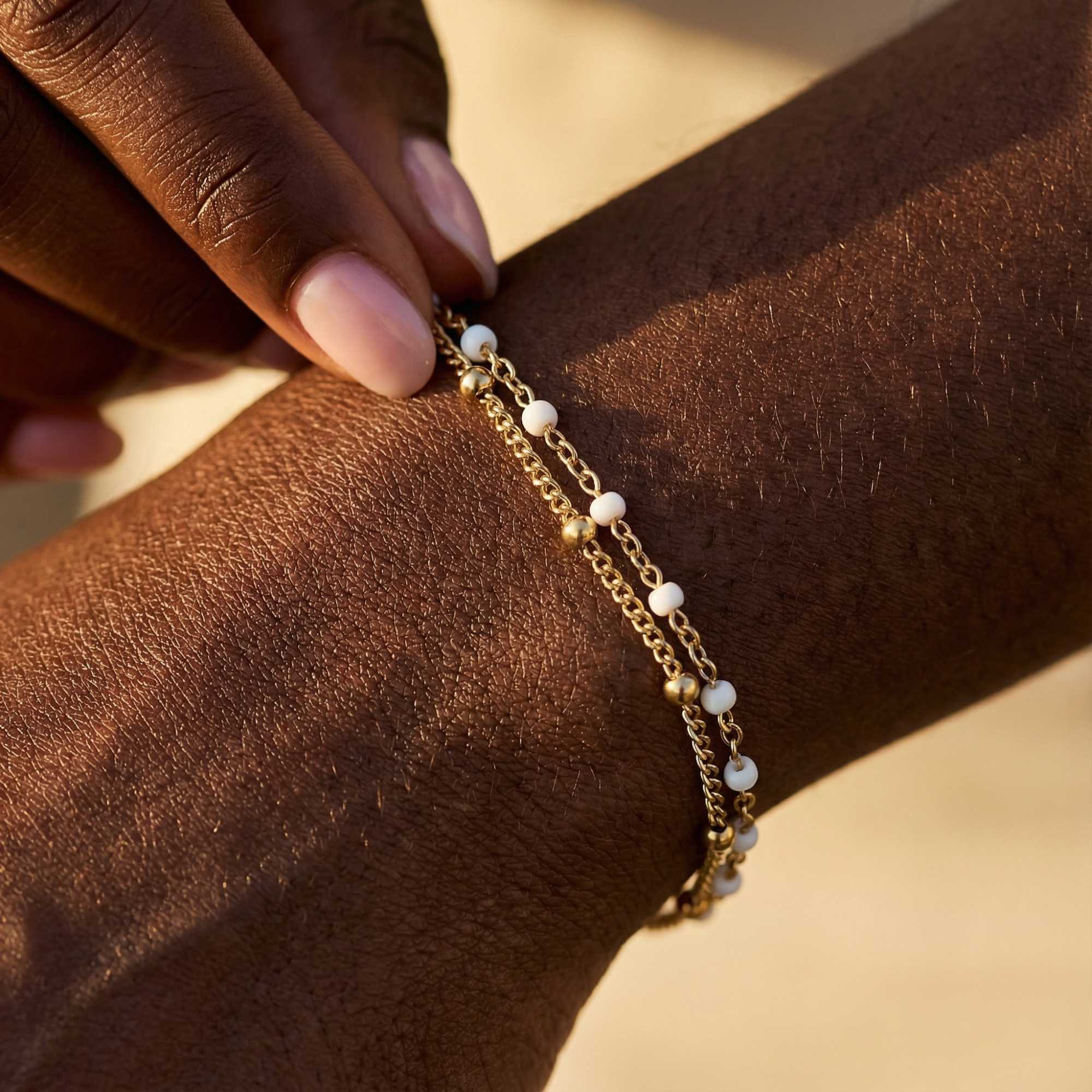 Double White Bracelet