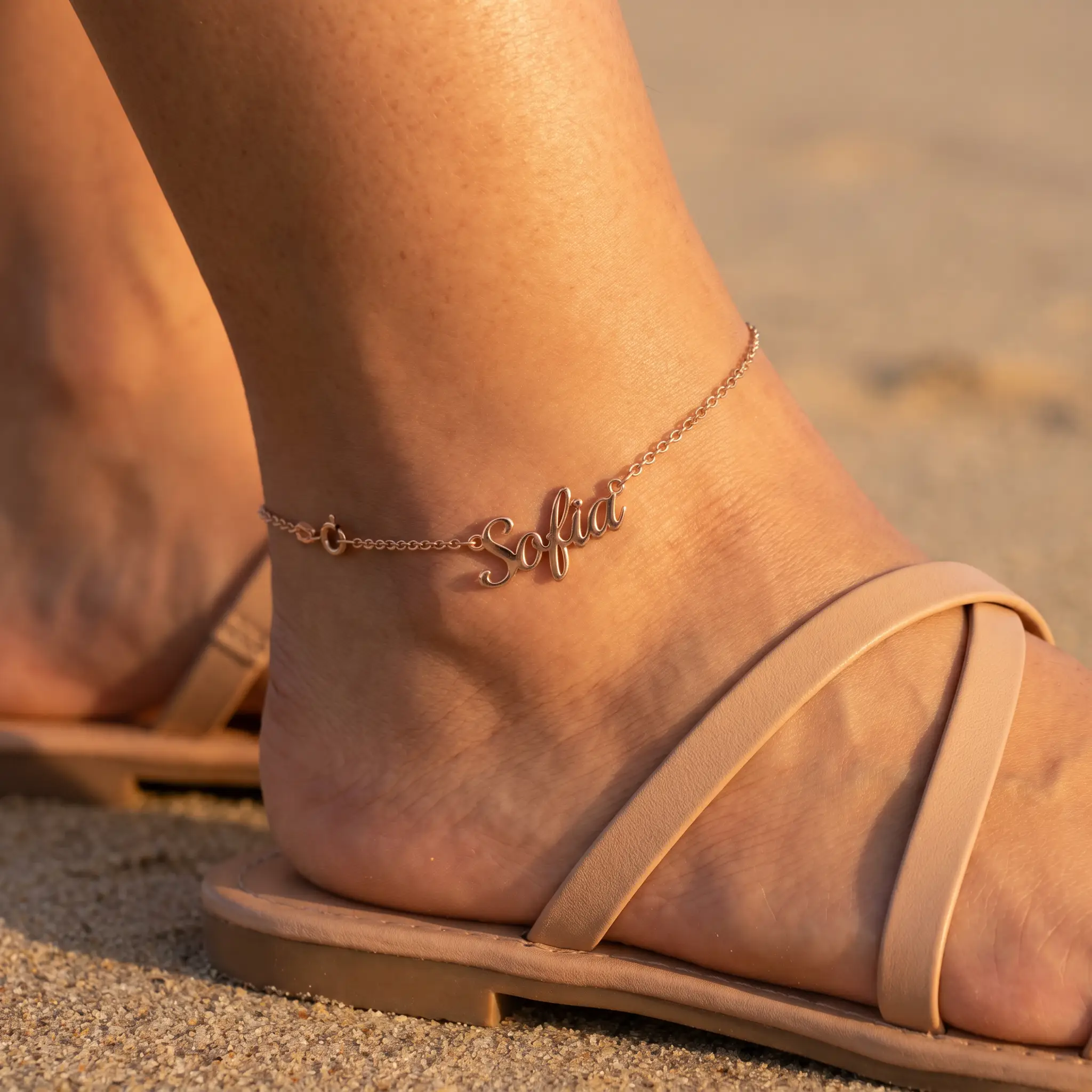 Engraved Letter Anklet - Image 16