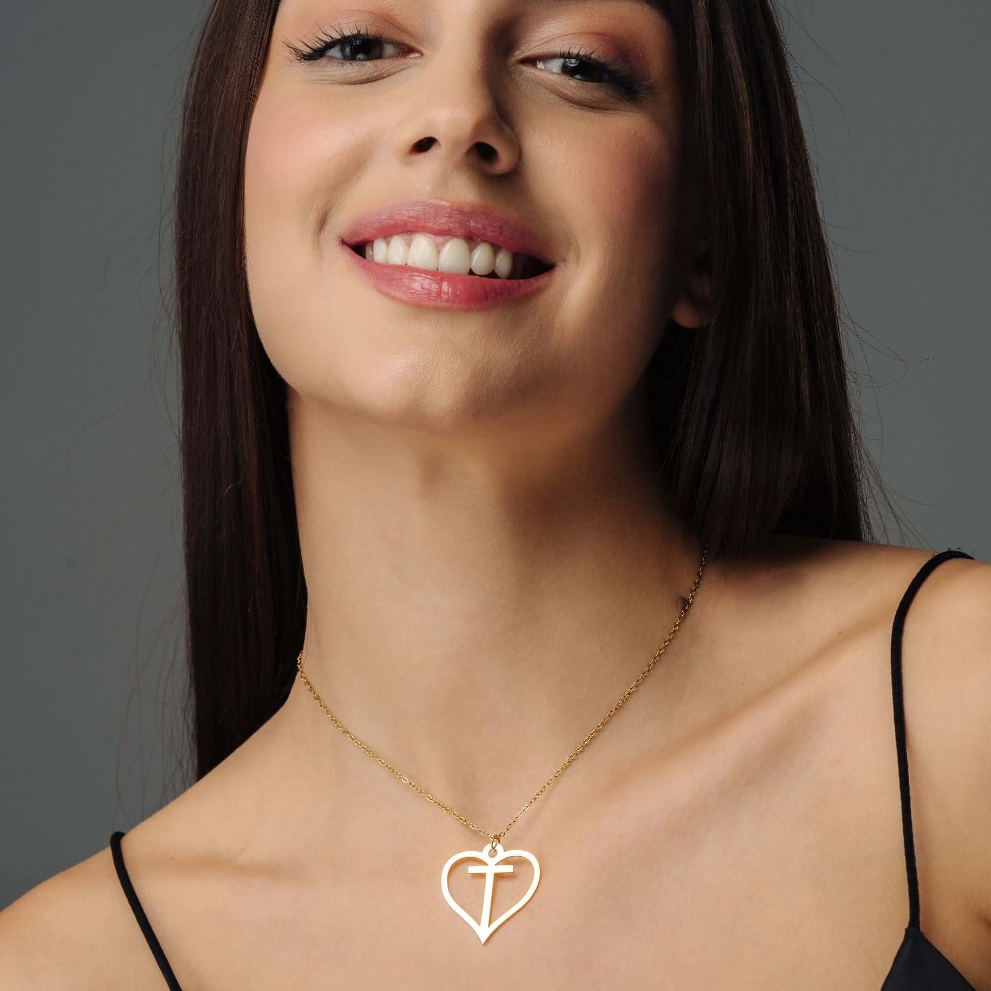 Heart Initial Necklace - Image 3
