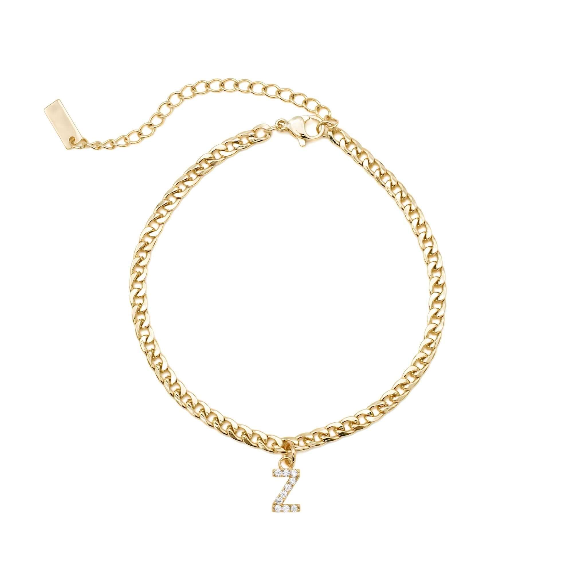 Gold Initial Anklet - Image 30