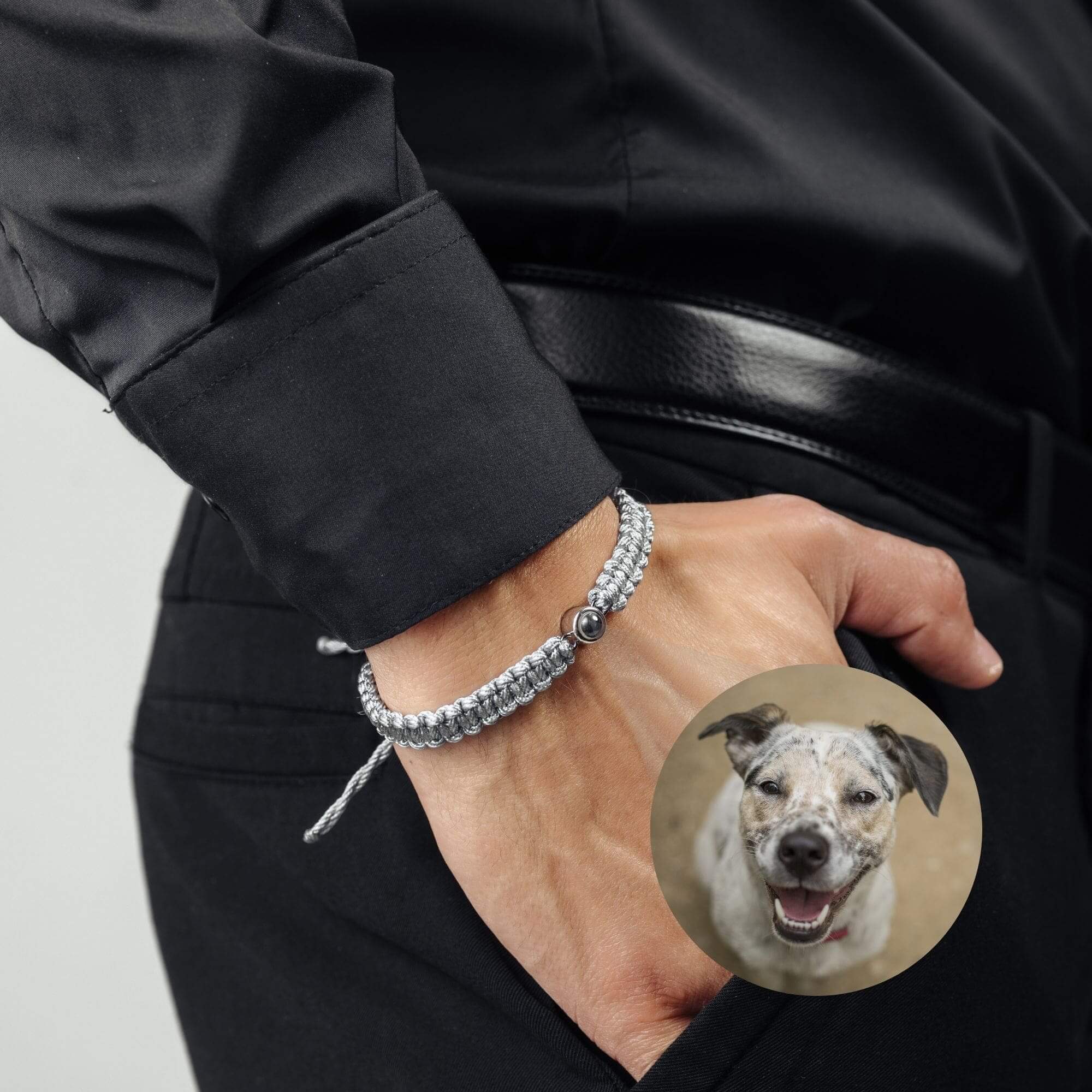 Man Grey Photo Bracelet - Image 11