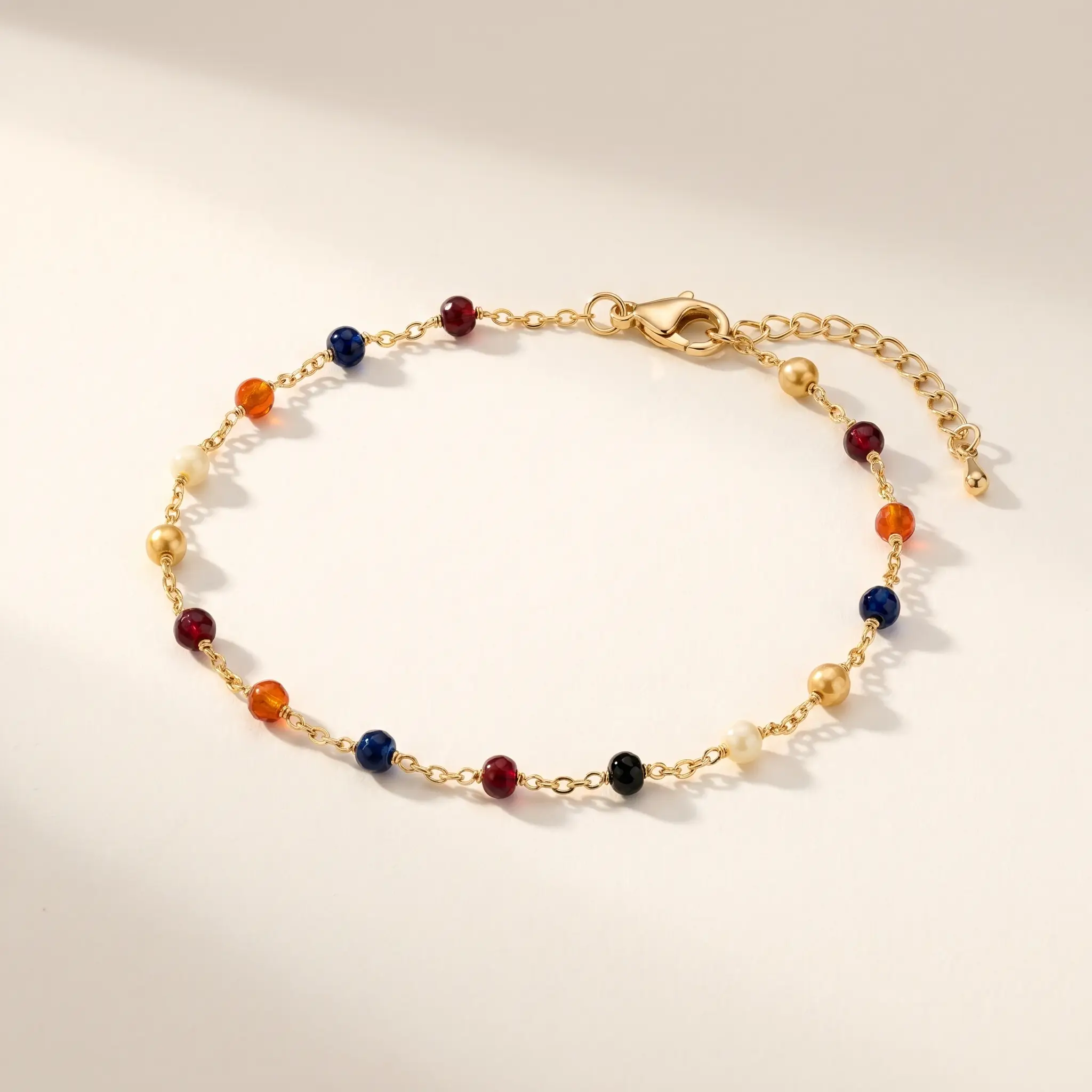Multicolour Bead Anklet - Image 2