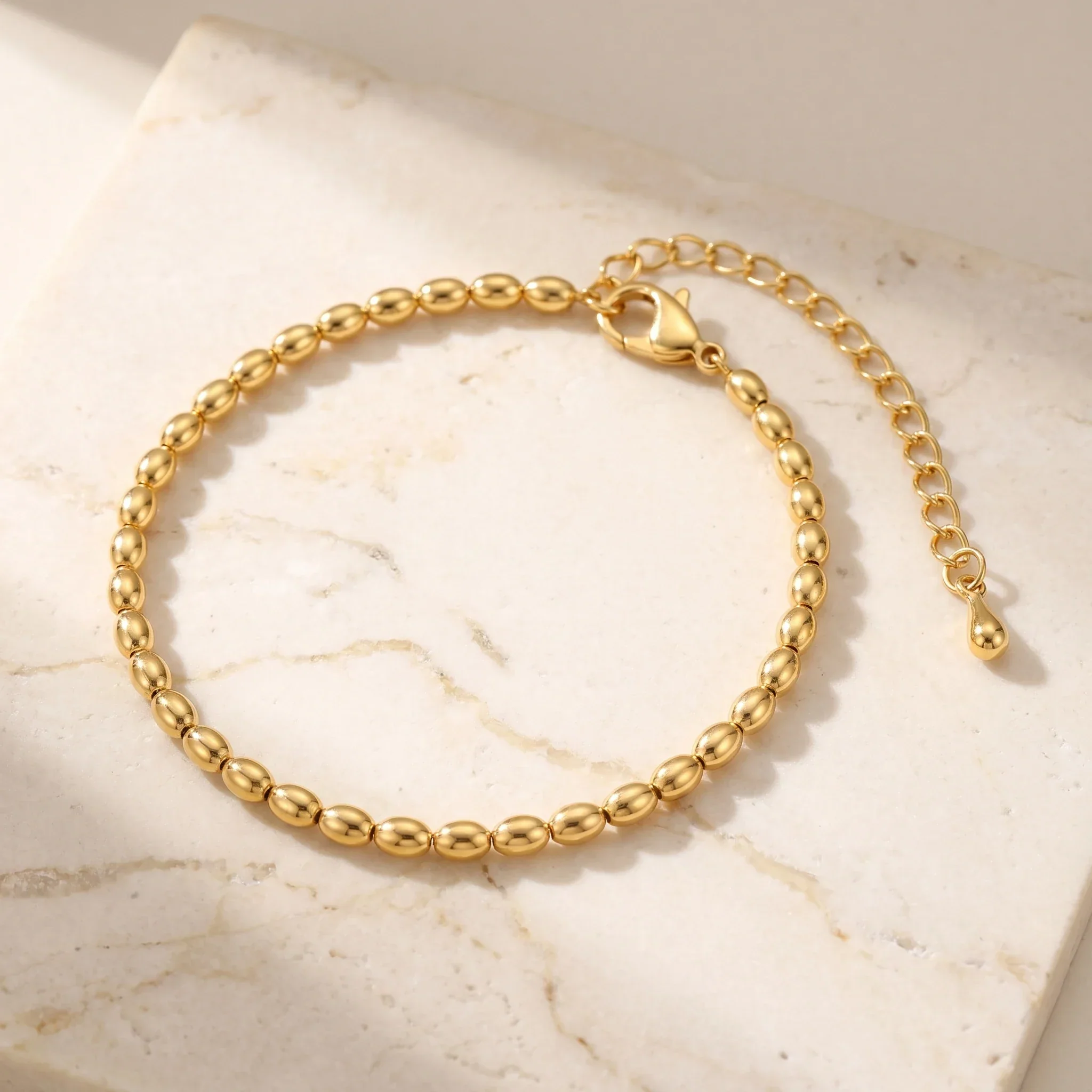 Oval Bead Anklet - Image 2