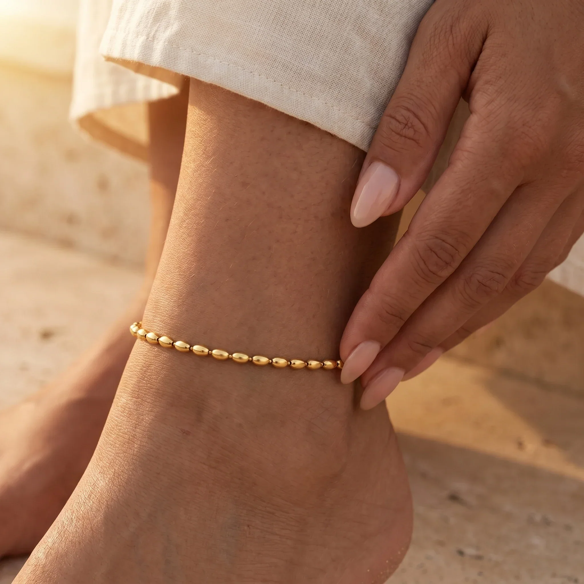 Oval Bead Anklet - Image 5