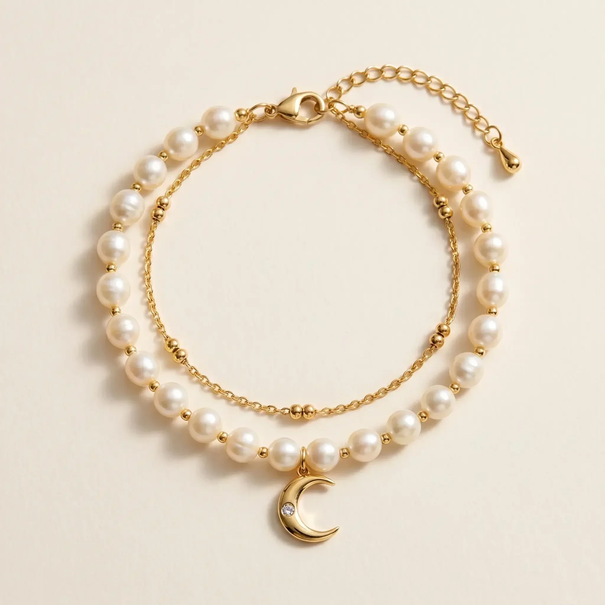 Pearl Moon Anklet Set - Image 2