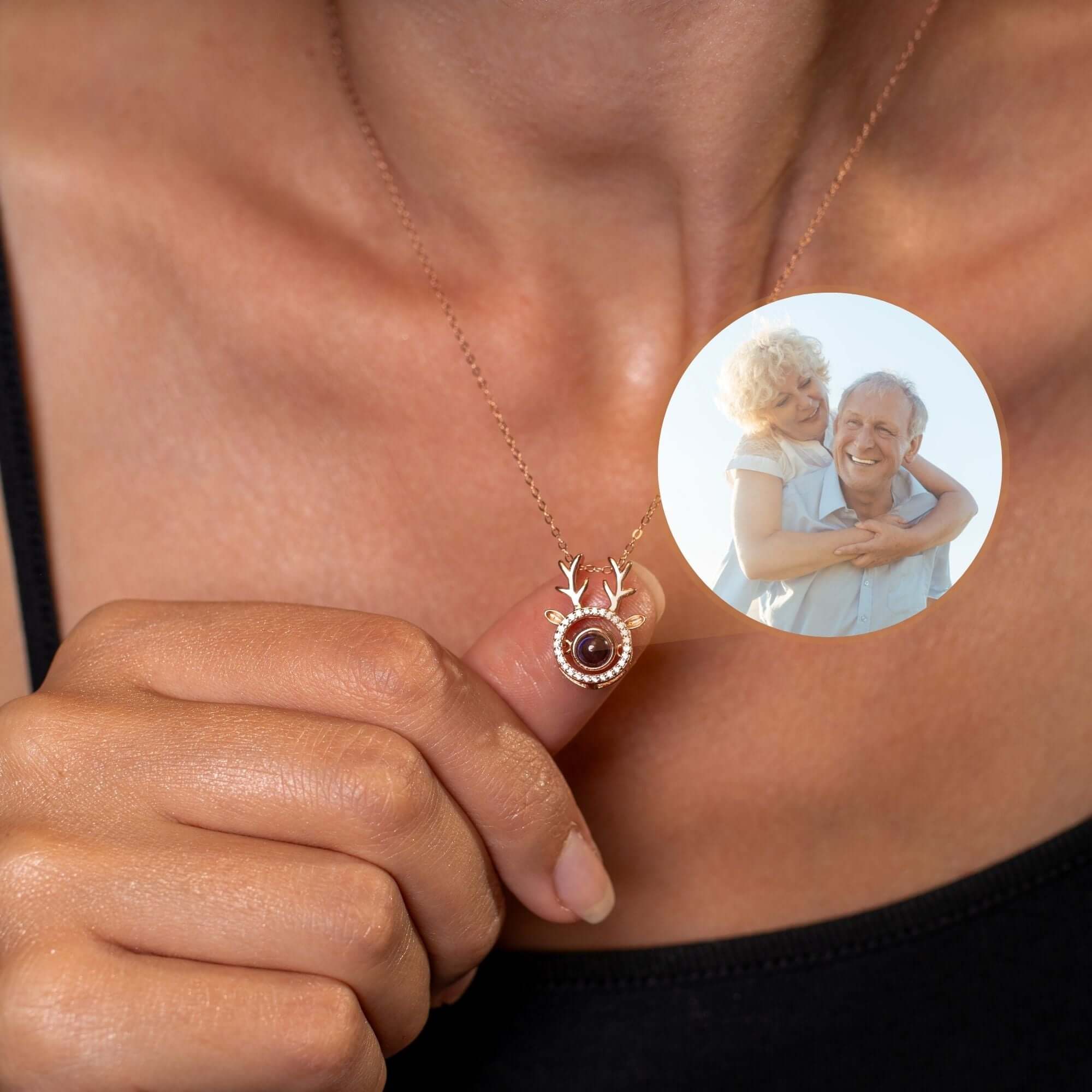 Reindeer Photo Necklace - Image 12