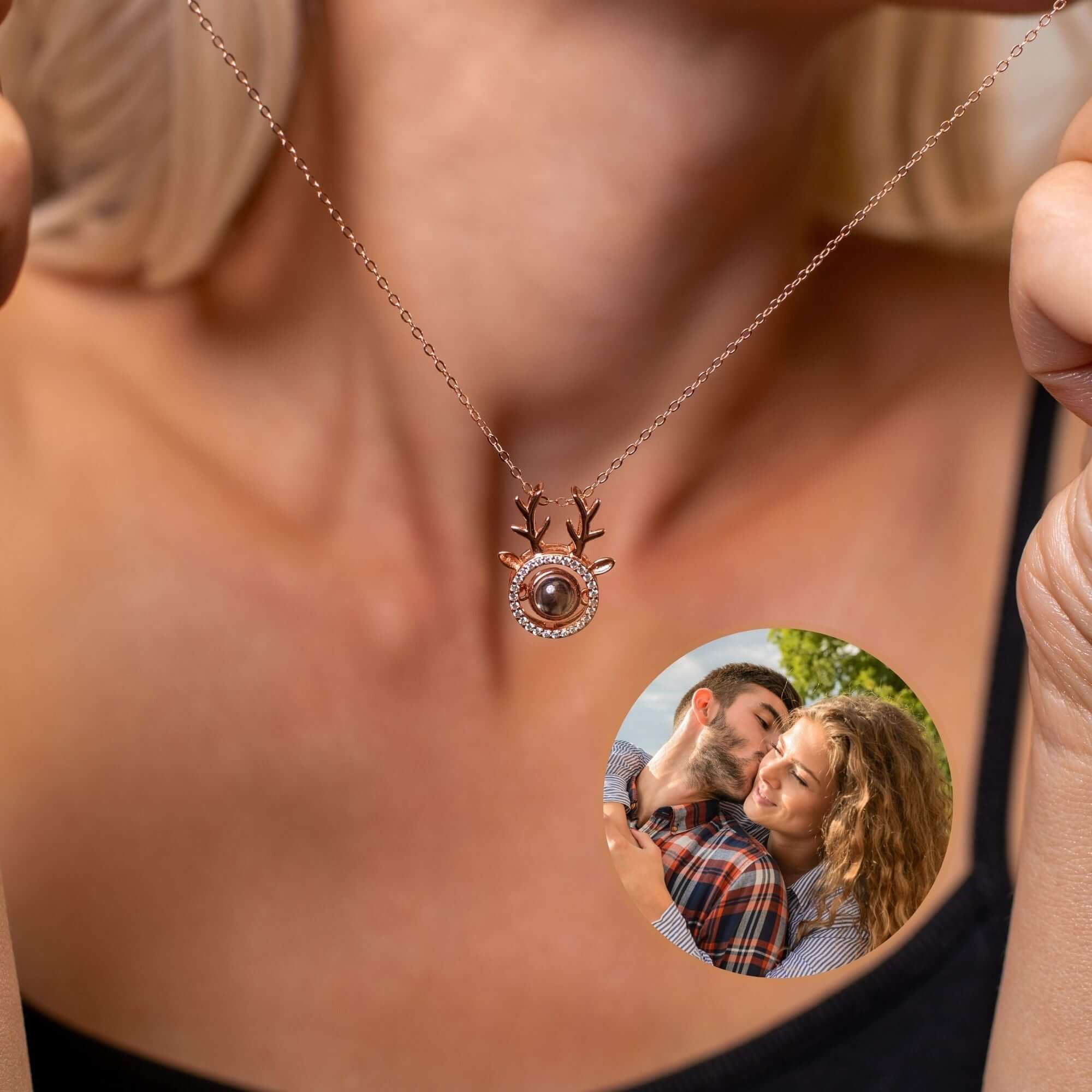 Reindeer Photo Necklace - Image 13