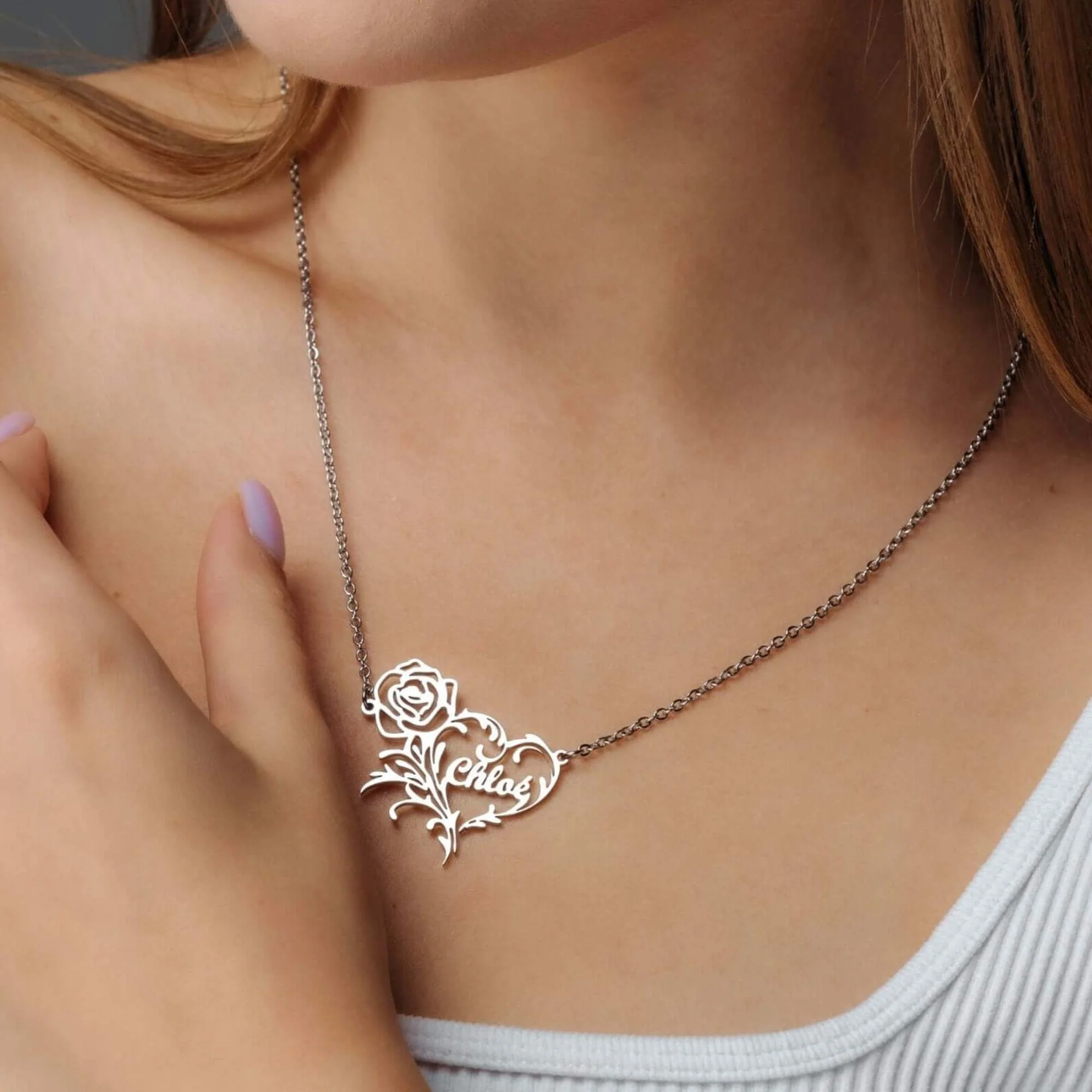 Rose Name Necklace - Image 15