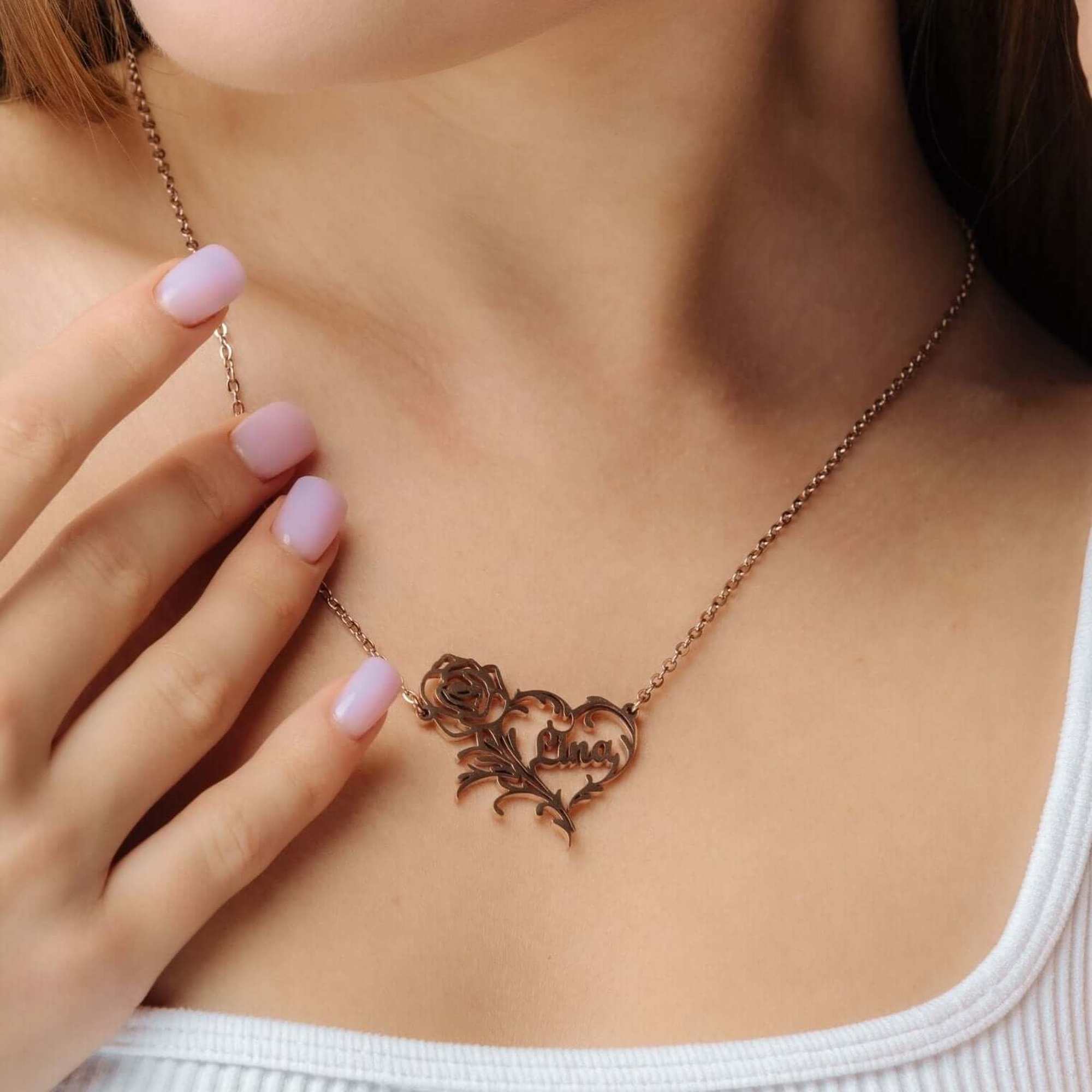 Rose Name Necklace - Image 8