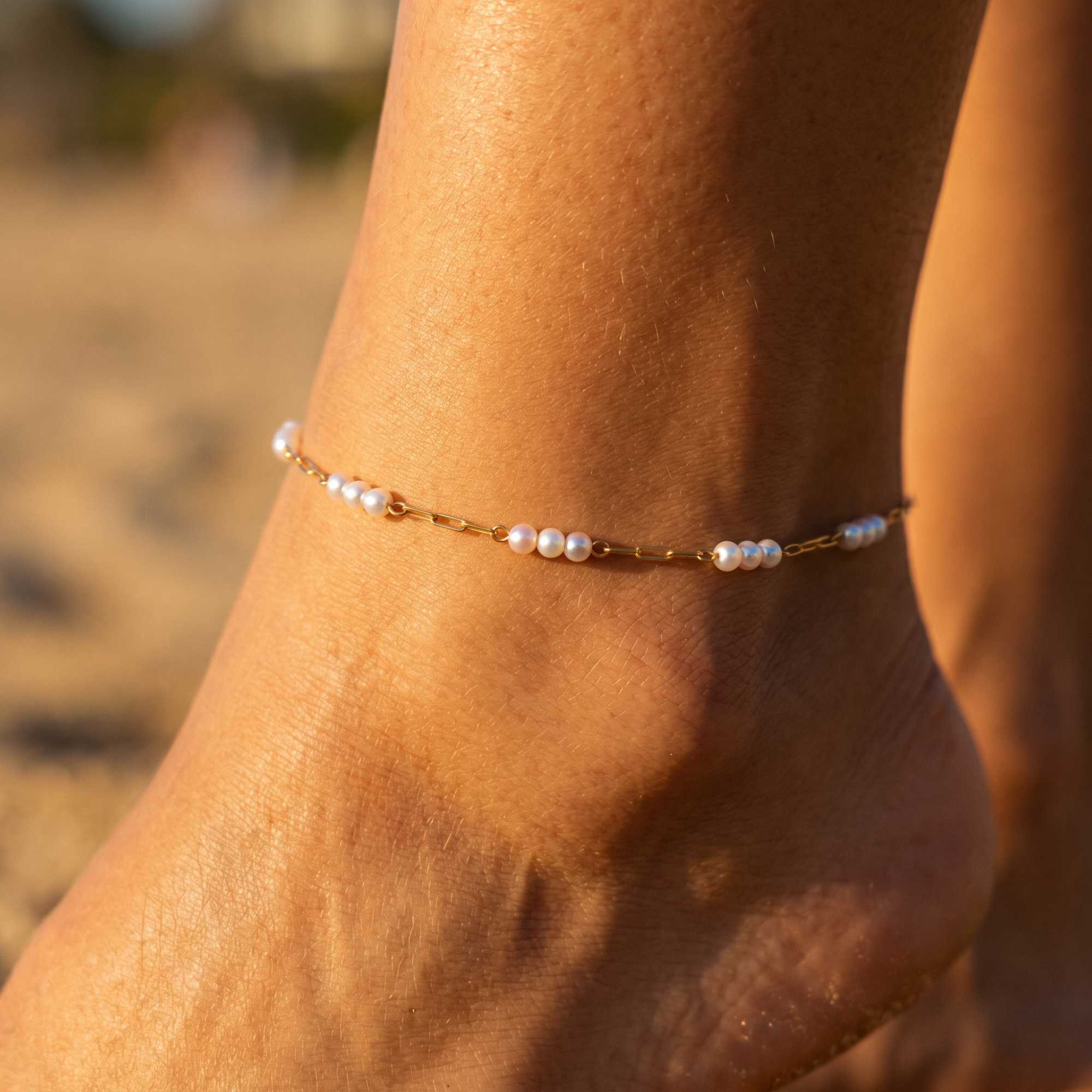 Sardinia Pearl Anklet - Image 4