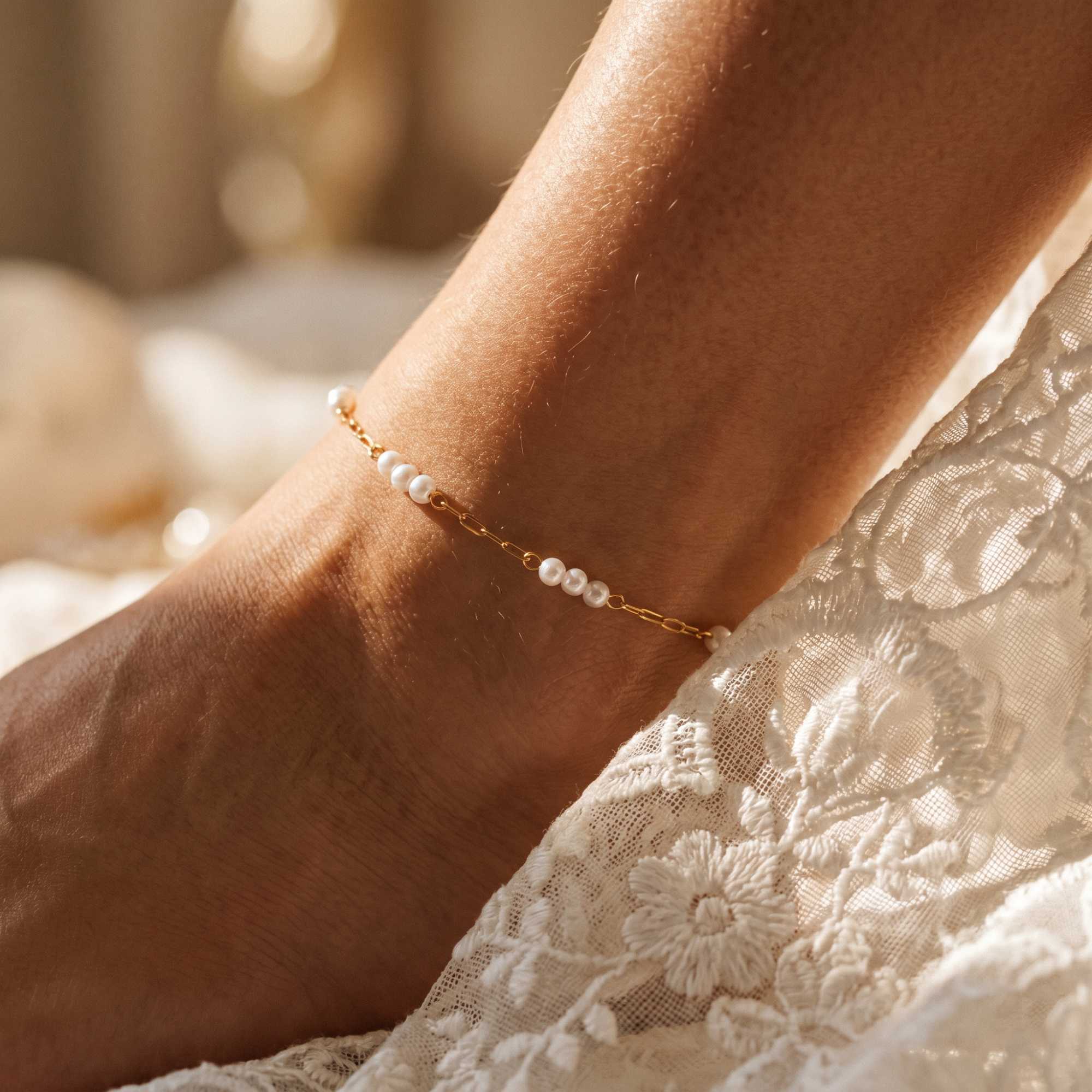 Sardinia Pearl Anklet - Image 7