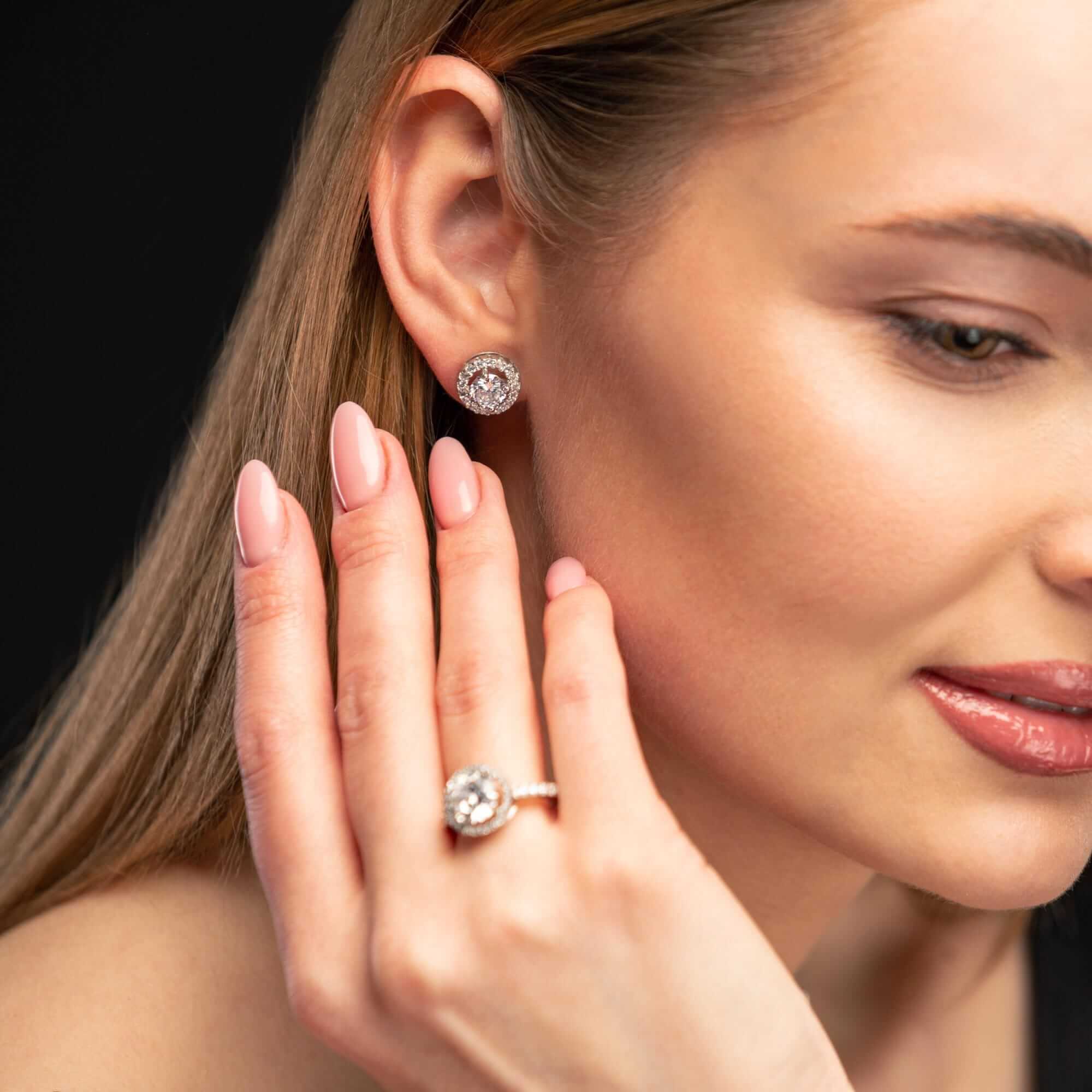 Silver Circle Earrings - Image 3