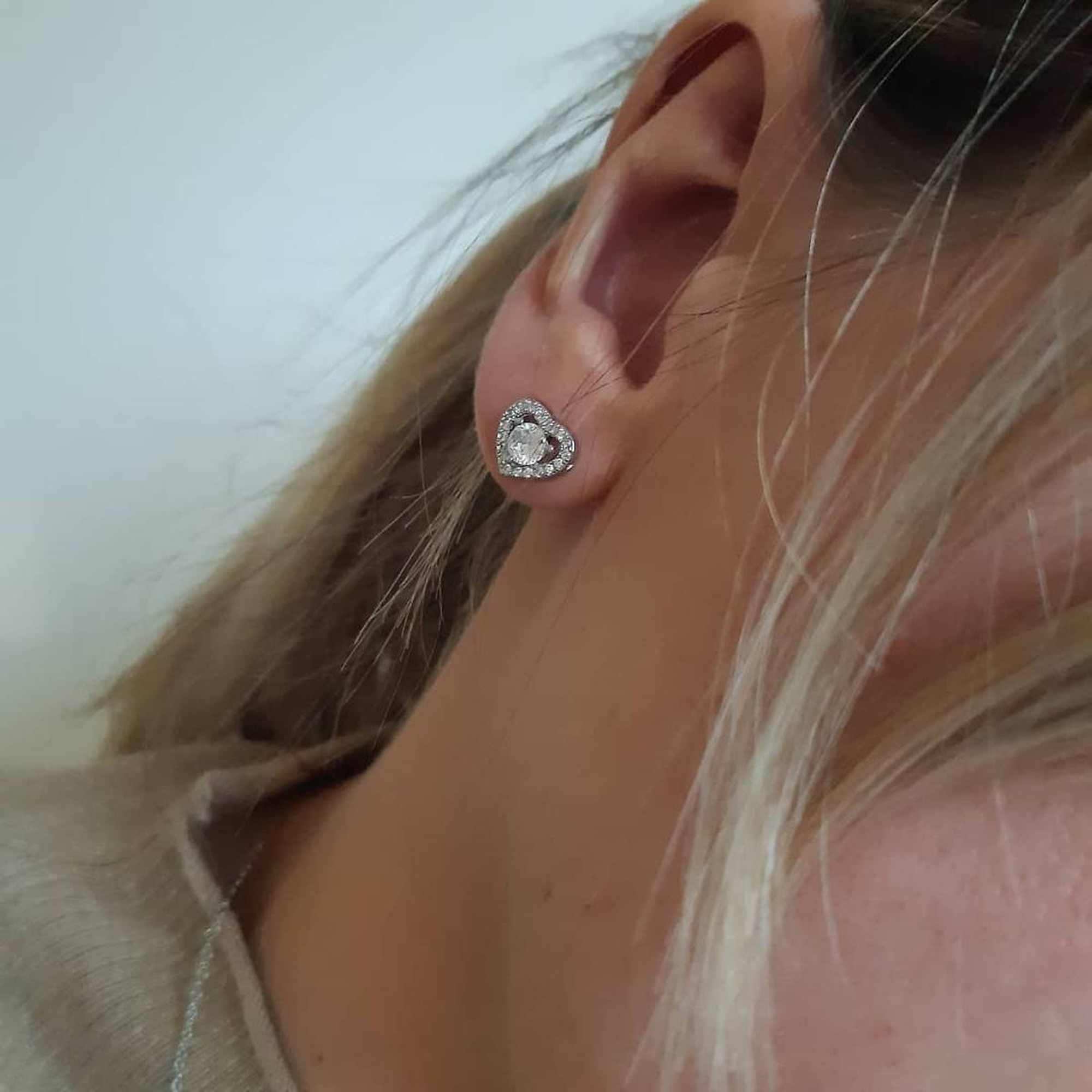 Silver Hearts Earrings - Image 3