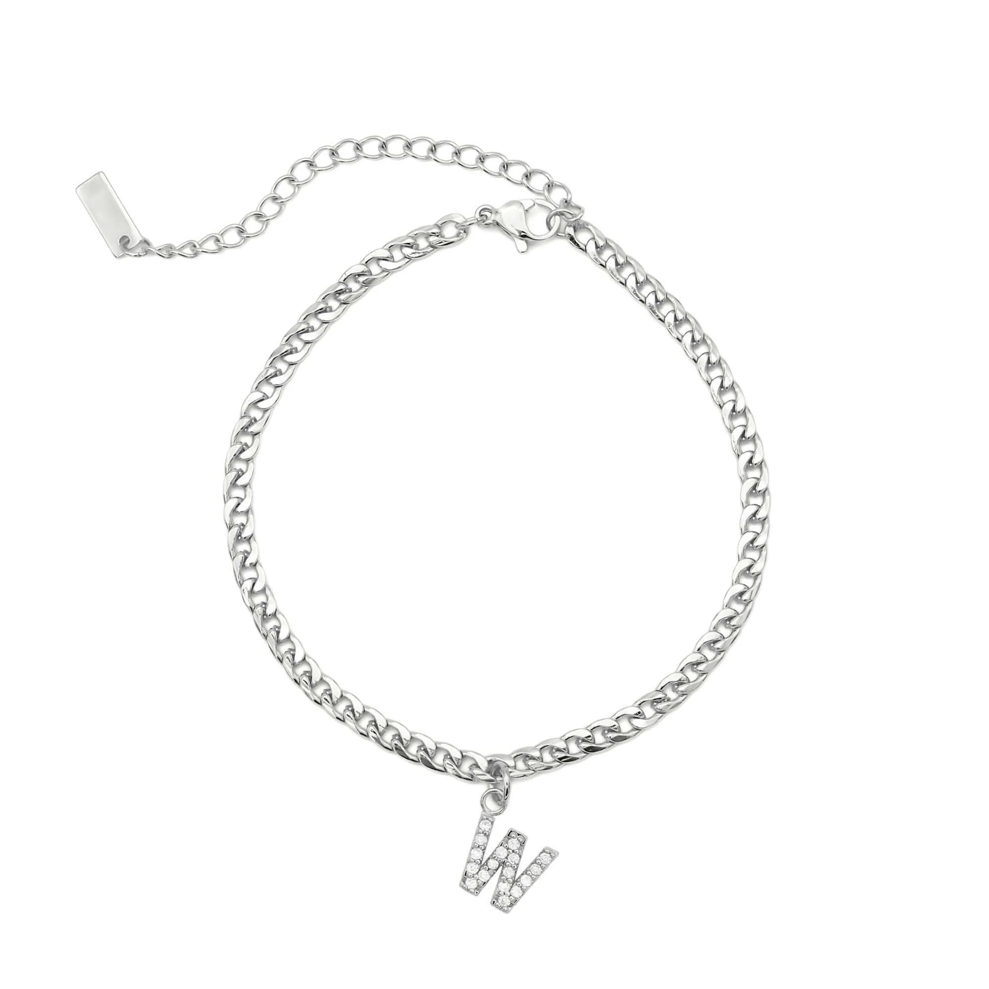 Silver Initial Anklet - Image 27