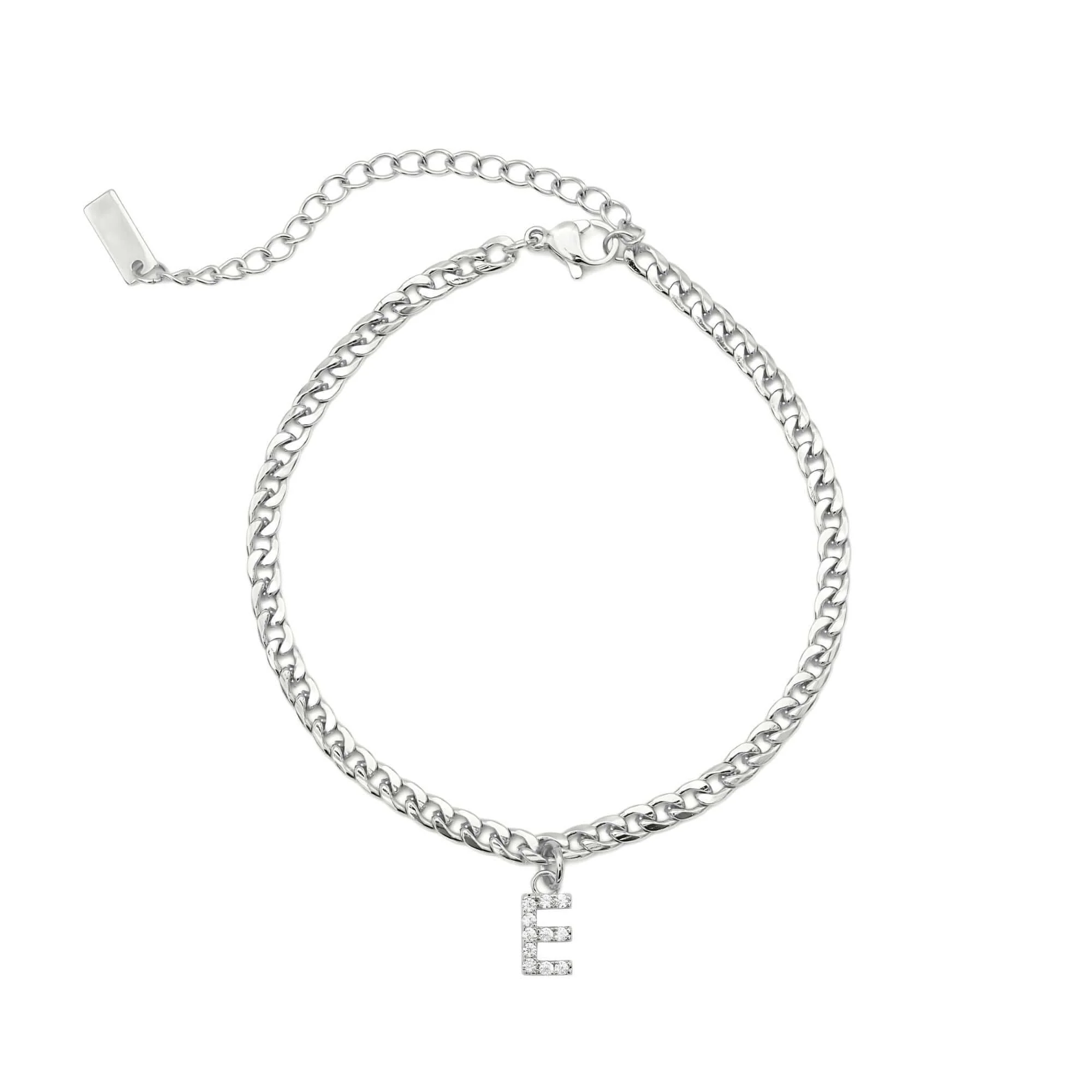 Silver Initial Anklet - Image 9