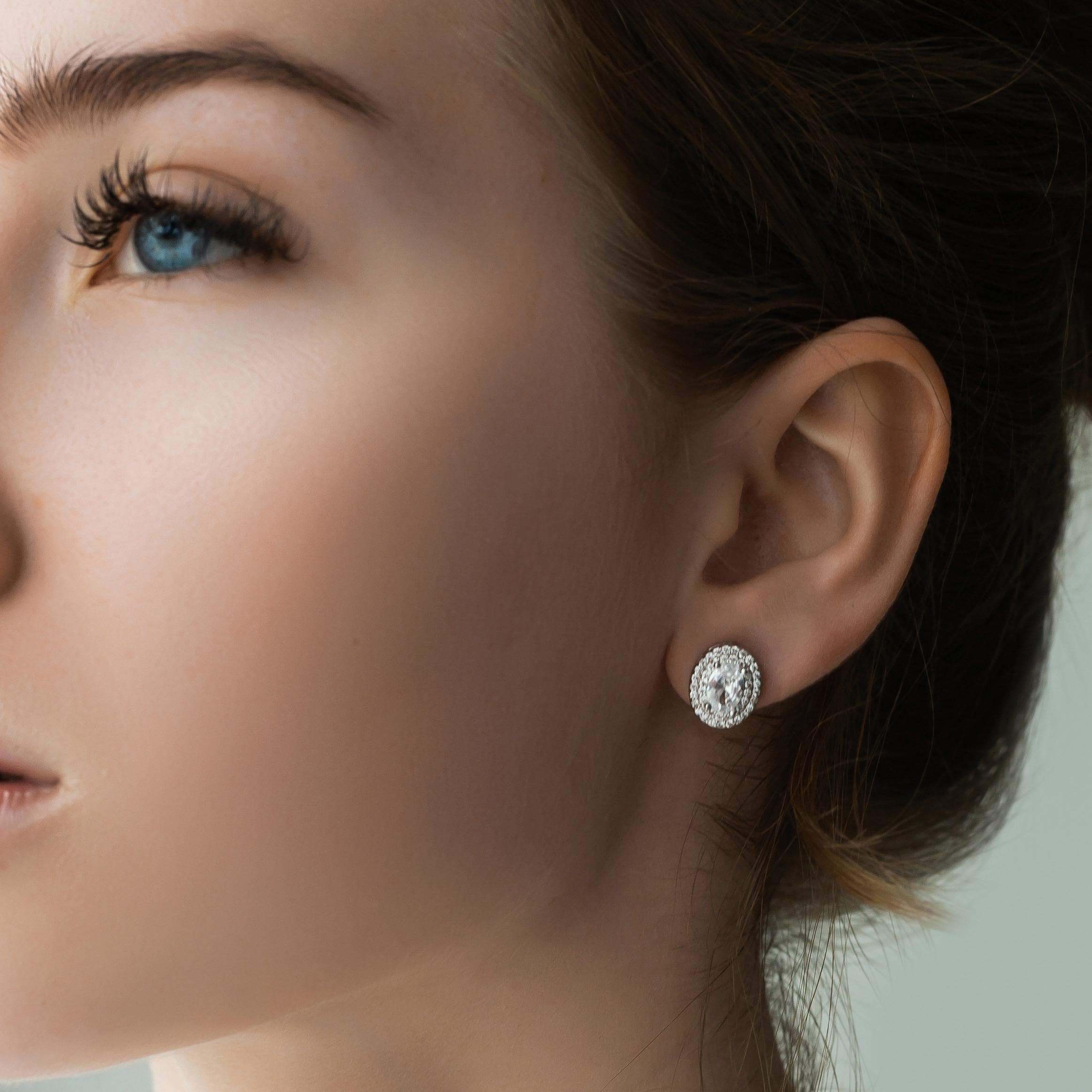 Silver Oval Earrings - Image 2