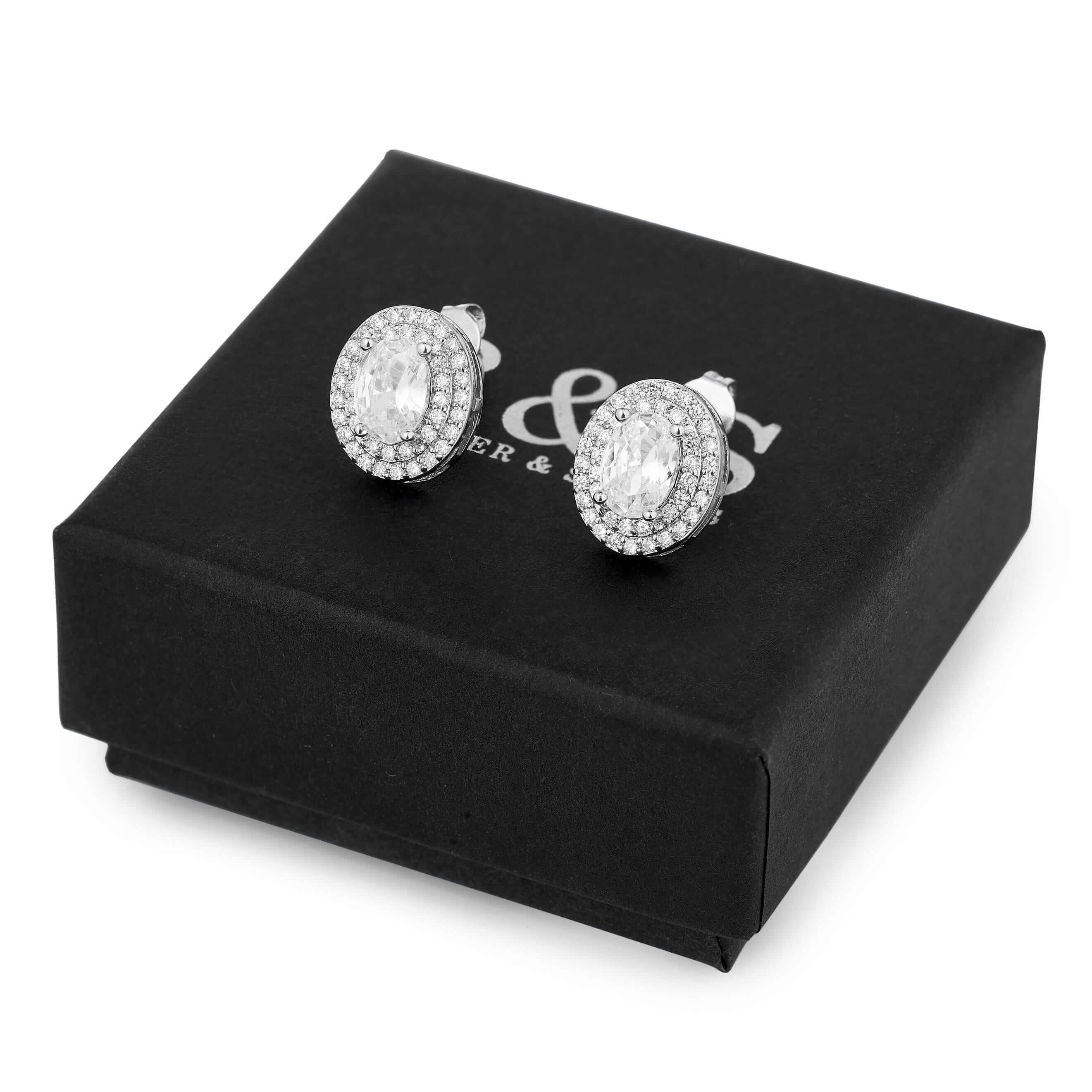 Silver Oval Earrings - Image 3
