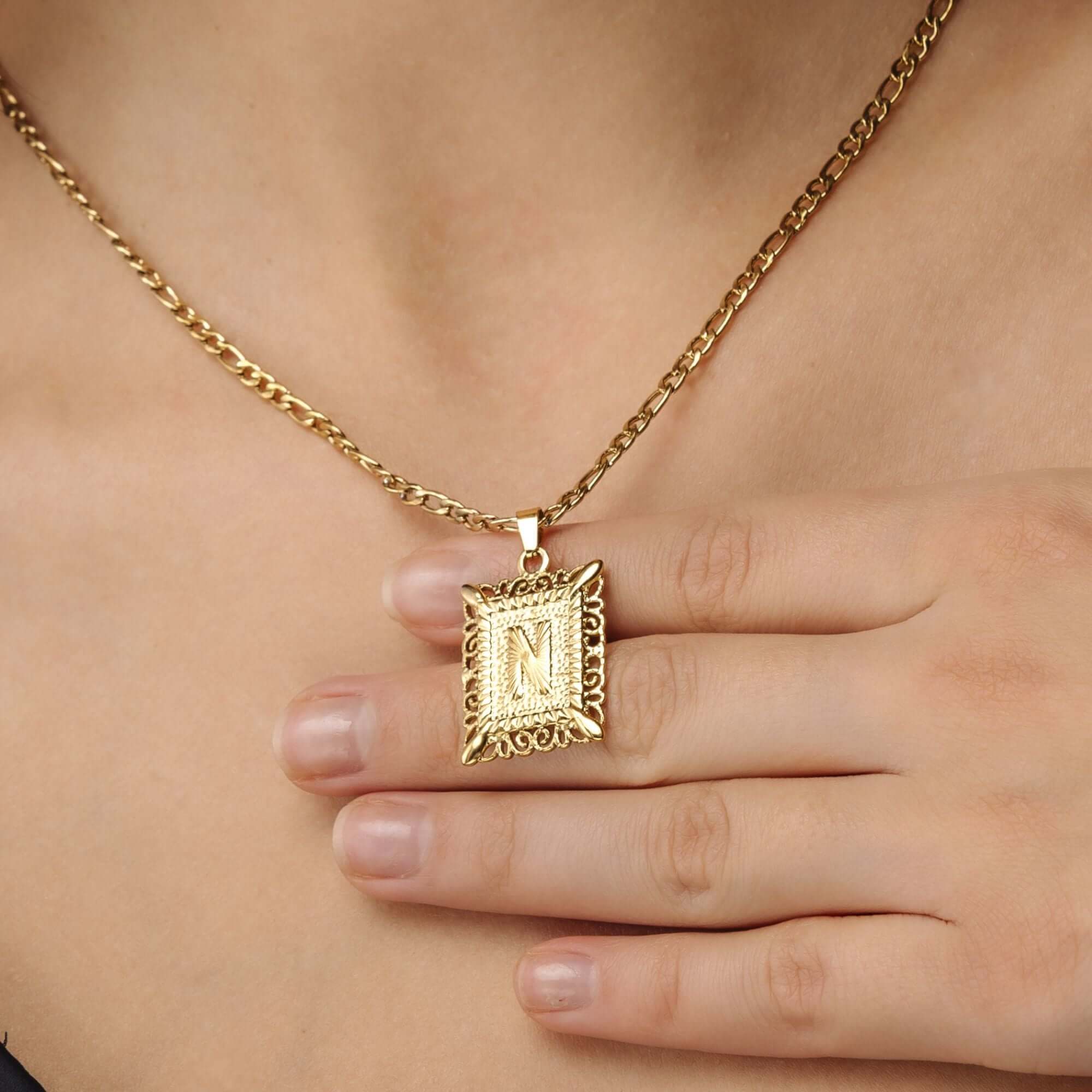 Vintage Initial Necklace - Image 2