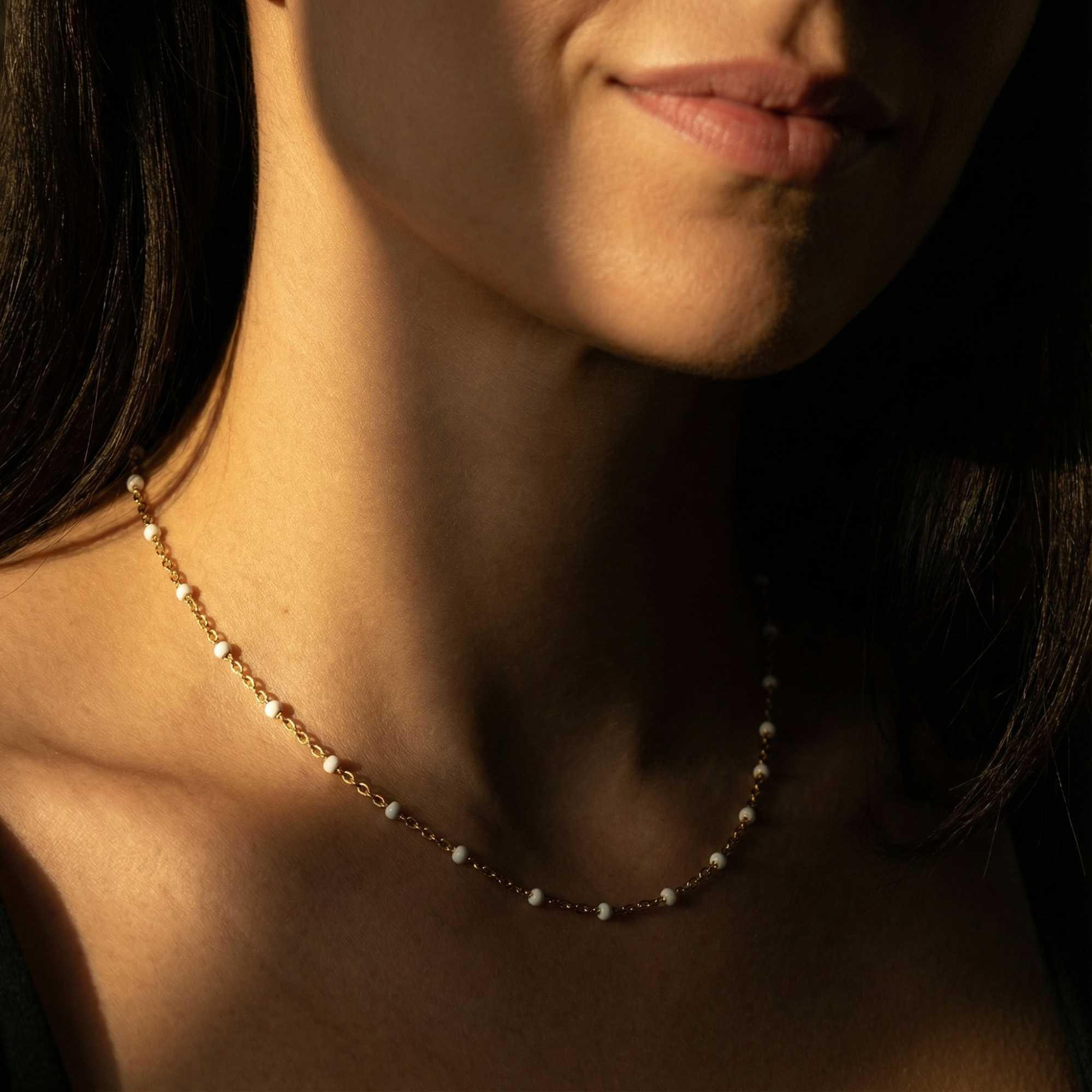 White Beaded Choker - Image 16